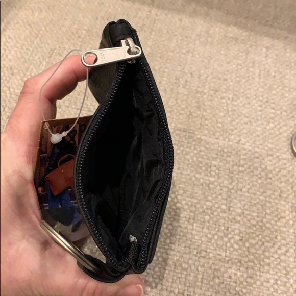 LEATHER EMBOSSED TEXAS UT ID HOLDER & Zippered Money Compartment - Picture 3 of 5